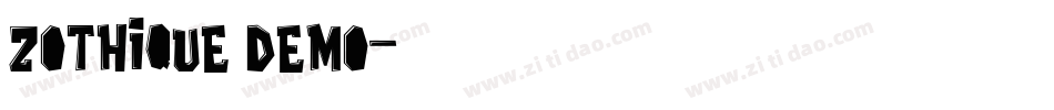 Zothique Demo字体转换